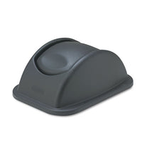 Rubbermaid® Commercial Rectangular Free-Swinging Lids, Black Swing-Top Waste Receptacle Lids - Office Ready