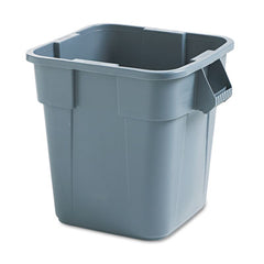 Rubbermaid® Commercial Square Brute® Container, 28 gal, Polyethylene, Gray