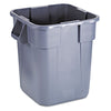 Rubbermaid® Commercial Square Brute® Container, 28 gal, Polyethylene, Gray Indoor All-Purpose Waste Bins - Office Ready