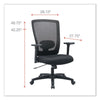 Alera® Envy Series Mesh High-Back Swivel/Tilt Chair, Supports Up to 250 lb, 16.88" to 21.5" Seat Height, Black Office Chairs - Office Ready