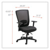 Alera® Envy Series Mesh Mid-Back Multifunction Chair, Supports Up to 250 lb, 17" to 21.5" Seat Height, Black Office Chairs - Office Ready