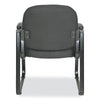 Alera® Genaro Series Half-Back Sled Base Guest Chair, 25" x 24.80" x 33.66", Black Seat, Black Back, Black Base Guest & Reception Chairs - Office Ready