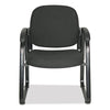 Alera® Genaro Series Half-Back Sled Base Guest Chair, 25" x 24.80" x 33.66", Black Seat, Black Back, Black Base Guest & Reception Chairs - Office Ready