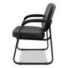 Alera® Genaro Series Half-Back Sled Base Guest Chair, 25" x 24.80" x 33.66", Black Seat, Black Back, Black Base Guest & Reception Chairs - Office Ready