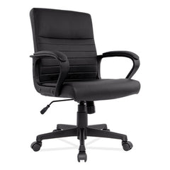 Alera® Breich Series Manager Chair, Supports Up to 275 lbs, 16.73" to 20.39" Seat Height, Black Seat/Back, Black Base