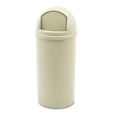 Rubbermaid® Commercial Marshal® Classic Container, 15 gal, Plastic, Beige  - Office Ready