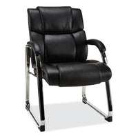 Alera® Hildred Series Guest Chair, 25 x 28.94 x 37.8,  Black Seat/Back, Chrome Base Chairs/Stools-Guest & Reception Chairs - Office Ready