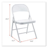 Alera® Armless Steel Folding Chair, Supports Up to 275 lb, Gray, 4/Carton Chairs/Stools-Folding & Nesting Chairs - Office Ready