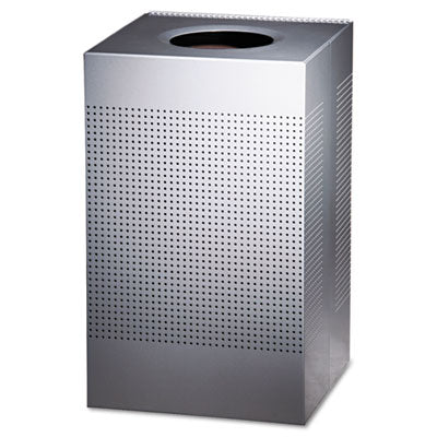 Rubbermaid® Commercial Designer Line™ Silhouettes Waste Receptacle, 20 gal, Steel, Silver Metallic Indoor All-Purpose Waste Bins - Office Ready