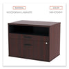 Alera® Open Office Desk Series Low File Cabinet Credenza, 2-Drawer: Pencil/File,Legal/Letter,1 Shelf,Mahogany,29.5x19.13x22.88 Lateral Pedestal File Cabinets - Office Ready