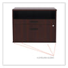 Alera® Open Office Desk Series Low File Cabinet Credenza, 2-Drawer: Pencil/File,Legal/Letter,1 Shelf,Mahogany,29.5x19.13x22.88 Lateral Pedestal File Cabinets - Office Ready