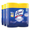 LYSOL® Brand Disinfecting Wipes, 1-Ply, 7 x 7.25, Lemon and Lime Blossom, White, 80 Wipes/Canister, 2 Canisters/Pack, 3 Packs/Carton Cleaner/Detergent Wet Wipes - Office Ready