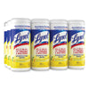 LYSOL® Brand Disinfecting Wipes, 1-Ply, 7 x 7.25, Lemon and Lime Blossom, White, 35 Wipes/Canister Cleaner/Detergent Wet Wipes - Office Ready