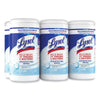 LYSOL® Brand Disinfecting Wipes, 1-Ply, 7 x 7.25, Crisp Linen, White, 80 Wipes/Canister, 6 Canisters/Carton Cleaner/Detergent Wet Wipes - Office Ready