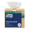 Tork® Cleaning Cloth, 8.46 x 16.13, White, 100 Wipes/Box, 10 Boxes/Carton Reusable Towels & Wipes - Office Ready