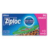 Ziploc® Seal Top Snack Bags, 10 oz, 6.5" x 3.25", Clear, 90/Box, 12 Boxes/Carton Bags-Zipper & Slider Food Storage Bags - Office Ready