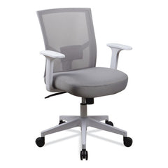 Alera® Workspace by Alera® Mesh Back Fabric Task Chair, Supports Up to 275 lb, 17.32" to 21.1" Seat Height, Gray Seat, Gray Back