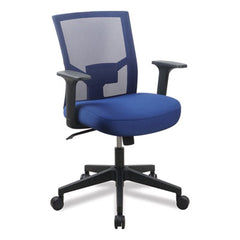 Workspace by Alera® Mesh Back Fabric Task Chair, Supports Up to 275 lb, 17.32" to 21.1" Seat Height, Navy Seat, Navy Back