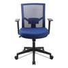 Workspace by Alera® Mesh Back Fabric Task Chair, Supports Up to 275 lb, 17.32" to 21.1" Seat Height, Navy Seat, Navy Back Chairs/Stools-Office Chairs - Office Ready