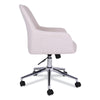 Alera® Workspace by Alera® Mid-Century Task Chair, Supports Up to 275 lb, 18.9" to 22.24" Seat Height, Cream Seat, Cream Back Chairs/Stools-Office Chairs - Office Ready