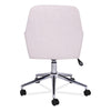 Alera® Workspace by Alera® Mid-Century Task Chair, Supports Up to 275 lb, 18.9" to 22.24" Seat Height, Cream Seat, Cream Back Chairs/Stools-Office Chairs - Office Ready