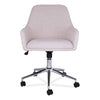 Alera® Workspace by Alera® Mid-Century Task Chair, Supports Up to 275 lb, 18.9" to 22.24" Seat Height, Cream Seat, Cream Back Chairs/Stools-Office Chairs - Office Ready