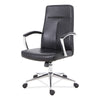 Alera® Workspace by Alera® Leather Task Chair, Supports Up to 275 lb, 18.19" to 21.93" Seat Height, Black Seat, Black Back Chairs/Stools-Office Chairs - Office Ready