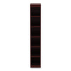 Alera® Valencia™ Series Narrow Profile Bookcase, Six-Shelf, 11.81w x 11.81d x 71.73h, Mahogany Bookcases-Shelf Bookcase - Office Ready