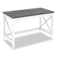 Workspace by Alera® Farmhouse Writing Desk, 47.24" x 23.62" x 29.53", Gray