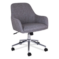 Alera® Workspace by Alera® Mid-Century Task Chair, Supports Up to 275 lb, 18.9" to 22.24" Seat Height, Gray Seat, Gray Back