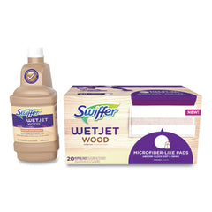 Swiffer® WetJet® System Wood Cleaning-Solution Refill with Mopping Pads, Unscented, 1.25 L Bottle