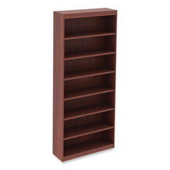 Alera® Valencia™ Series Square Corner Bookcase, Seven-Shelf, 35.63w x 11.81d x 83.86h, Cherry