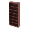 Alera® Valencia™ Series Square Corner Bookcase, Seven-Shelf, 35.63w x 11.81d x 83.86h, Cherry Bookcases-Corner Bookcase - Office Ready