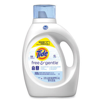 Tide® Free & Gentle™ Liquid Laundry Detergent, Unscented, 92 oz Bottle Laundry Detergents - Office Ready