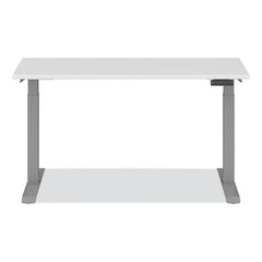 Alera® AdaptivErgo® Three-Stage Electric Height-Adjustable Table with Memory Controls, Top/Base Bundle, 30" to 49"h, White Top/Gray Base