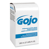 GOJO® 800-ml Bag-in-Box Refills, Waterfall, 800 mL Bag-in-Box Refill, 12/Carton Personal Soaps-Lotion Refill, Moisturizing - Office Ready