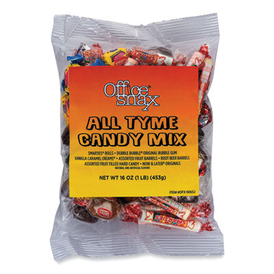 Office Snax® Candy Assortments, All Tyme Candy Mix, 1 lb Bag Food-Candy - Office Ready