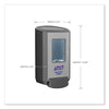 PURELL® CS4 Soap Push-Style Dispenser, 1,250 mL, 4.88 x 8.8 x 11.38, Graphite Foam Soap Dispensers, Manual - Office Ready
