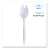 Boardwalk® Mediumweight Wrapped Polypropylene Cutlery, Spork, White, 1,000/Carton Disposable Sporks - Office Ready