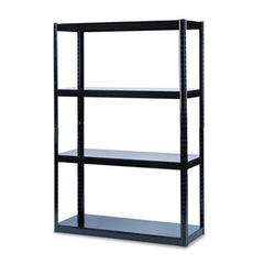 Safco® Boltless Shelving, Five-Shelf, 48w x 18d x 72h, Black