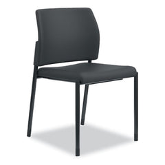 HON® Accommodate® Series Guest Chair, Fabric Upholstery, 23.5" x 22.25" x 31.5", Black Seat/Back, Textured Black Base, 2/Carton