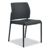 HON® Accommodate® Series Guest Chair, Fabric Upholstery, 23.5" x 22.25" x 31.5", Black Seat/Back, Textured Black Base, 2/Carton Guest & Reception Chairs - Office Ready