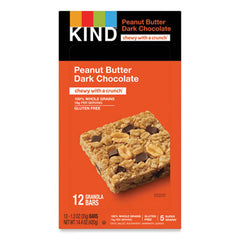KIND Healthy Grains Bars, Peanut Butter Dark Chocolate, 1.2 oz, 12/Box