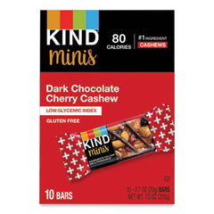 KIND Minis, Dark Chocolate Cherry Cashew, 0.7 oz, 10/Pack