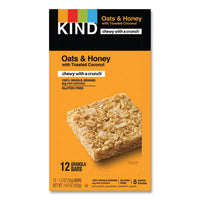 KIND Healthy Grains Bars, Oats and Honey with Toasted Coconut, 1.2 oz, 12/Box Nutrition Bars - Office Ready