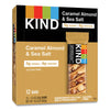 KIND Nuts and Spices Bar, Caramel Almond and Sea Salt, 1.4 oz Bar, 12/Box Nutrition Bars - Office Ready