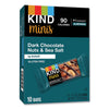 KIND Minis, Dark Chocolate Nuts/Sea Salt, 0.7 oz, 10/Pack Nutrition Bars - Office Ready