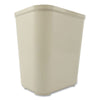 Rubbermaid® Commercial Fiberglass Wastebasket, 7 gal, Fiberglass, Beige Deskside All-Purpose Wastebaskets - Office Ready