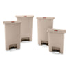 Rubbermaid® Commercial Slim Jim® Streamline® Resin Step-On Container, Front Step Style, 8 gal, Polyethylene, Beige Indoor All-Purpose Waste Bins - Office Ready