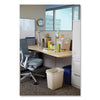 Rubbermaid® Commercial Fiberglass Wastebasket, 7 gal, Fiberglass, Beige Deskside All-Purpose Wastebaskets - Office Ready